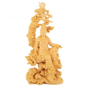 Hjlian Statues Bouddhistes En Forme De Lune D'eau Guanyin, Sculptures Artisanales Pour Decoration D'interieur - Neuf