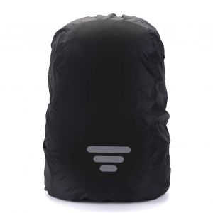 Sac à dos Housse de pluie imperméable à l'eau léger réfléchissant Oxford tissu Housse de sac à dos Noir 3 bandes L 45 à 55 litres - Neuf