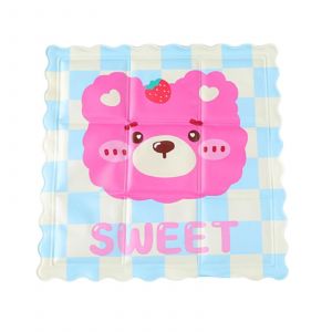 Adorable Ice Pad Cartoon Coussin De Refroidissement D'&eacute;t&eacute; Si&egrave;ges D'auto Coussin Gel Dissipant La Chaleur Ours Rose 9630c,Seul Charg&eacute; - Neuf