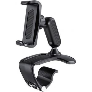 Kalanka-Support De Téléphone Multifonction Pour Tableau De Bord De Voiture Automobile Car Phone Mount Avec Clip À Ressort Réglable Rotatif À 360° Pour Gps Et Les Smartphones De 4 À 7 Pouces - Noir - Neuf