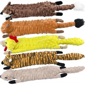 Pack of 5 Squeaky Bubble Plush Puppy Toys-No Padding-for Large and Medium Breed Dogs.[C6] - Neuf