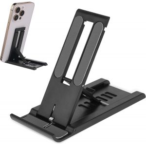 Support de t&iquest;&iquest;l&iquest;&iquest;phone portable pliable &iquest;&iquest; 6 vitesses - Mini support portable pour tablette de bureau - Support de t&iquest;&iquest;l&iquest;&iquest;phone portable compatible avec les tablettes de t&iquest;&iquest;l&iquest;&iquest;phone portable - Noir - Neuf