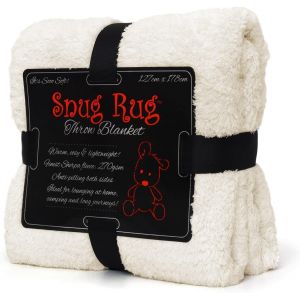 TIANYI-Crème Plaid Canape Couverture Polaire Véritable Tapis Douillet Couverture de Luxe à Chaud à Jet Polaire Sherpa 127 x 178 cm - Neuf