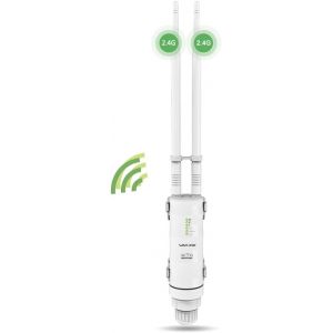 Repeteur WiFi Exterieur Puissant avec Antenne WiFi Longue Portée - Amplificateur Wavlink N300 2.4G- Outdoor Poe Répéteur WiFi Extérieur- Idéal pour Les Grands Espaces éloignés - Neuf