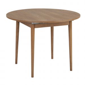 Table &agrave; manger extensible en bois "Viona" 100 x 100 x 75 cm - Le ch&ecirc;ne de Kafka - Neuf
