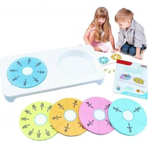 Outil P&eacute;dagogique De Manipulation De Fractions Math&eacute;matiques | Jeux De Fractions Math&eacute;matiques Et Manipulations De Tuiles Pour Un Apprentissage Et Un Enseignement Am&eacute;lior&eacute;s - Neuf