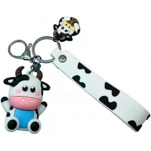 Kal-Décorations Mignonnes De Sac À Dos De Petite Vache 3d Porte-Clés Pour Filles, Bracelet De Clé De Voiture - Neuf
