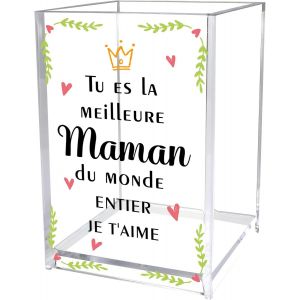 318944C - Porte-Courrier Tangerine - 25 x 10 x 14 cm - Piqûres Sellier Orange - Extérieur Simili Cuir - Collection Home Office rama - Organisation de Bureau & Rangement Design - Neuf