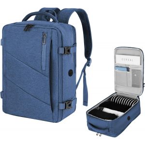 LETNERNY-Sac A Dos Bagage Cabine 40X20X25 Pour Ryanair, Sac A Dos Voyage Bleu Sac À Dos Ordinateur Portable Femme Homme Sacs À Dos Loisir - Neuf
