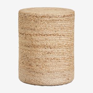 Pouf De Jardin Rond En Jute Naturel Veloran Yute Yute - Neuf