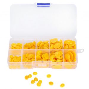 180 Pcs En Plastique Yeux Nez Ovale Plat Poup&eacute;e Ours En Peluche Animaux En Peluche Bricolage Fabrication Jouets AccessoiresJaune - Neuf