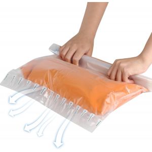 KALANKA-Lot de 12 sacs sous vide pour vêtements de voyage, 40 x 60 cm, sacs sous vide, pour vêtements, sacs sous vide, à rouler, peu encombrant, sacs sous vide, sacs à vêtements pour sac à dos, voyag - Neuf