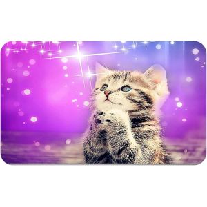 KAL-Tapis De Souris S 24 X 20 Cm, Petit Mouse Pad, Motif Chat, Tapis De Souris En Tissu, Antidérapant, Silencieux, Le Jeu Vidéo, Bureau, Home Office, Lavable, Enroulable, Découpé Au Laser - Neuf