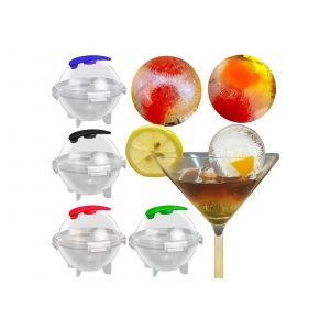 Lot De 8 Moules &Agrave; Gla&ccedil;ons Ronds De Grande Taille Avec Entonnoir - Neuf