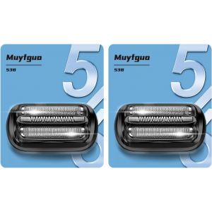 T&ecirc;te De Rasoir De Remplacement Series 5/6 Compatible Avec Les Rasoirs &Eacute;lectriques &Agrave; Grille De Braun, Compatible Avec Les Rasoirs Braun De Nouvelle G&eacute;n&eacute;ration 5020cs 5018s 5035s Etc,Noir,Lot De 2 - Neuf