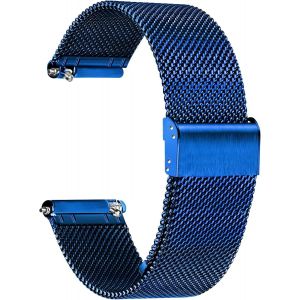 Bracelet Montre Metal Maille - Noir D&eacute;gagement Rapide Bracelets Pour Homme Femme - M&eacute;tallique Mesh Watch Strap Connect&eacute;e Boucle - 10mm 12mm 14mm 16mm 18mm 20mm 22mm - Neuf