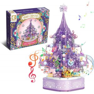 Lbgwp60-Ensemble De Blocs De Construction Pour Sapin De Noël, Boîte À Musique, Vacances De Noël, Jouets De Construction, Cadeau, Décoration De La Maison,14+ - Neuf