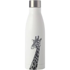 Maxwell & Williams - Bouteille Isotherme Double Paroi En Inox 18/8, Dessin Fleuri De Koala, Collection Marini Ferlazzo, 500 Ml - Blanc - Neuf