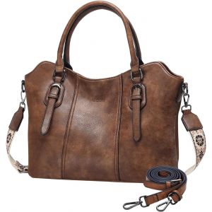 Senior-Sac À Main Femme En Cuir Pu Grande Capacité, Sac Fourre Tout Pratique Avec Bandoulière De Guitare Pour Travail Voyage Cadeau[L117] - Neuf