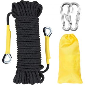 Corde D'escalade De 10mm Corde De S&eacute;curit&eacute; Ext&eacute;rieure En Corde D'escalade Statique 10m Corde De Sauvetage Avec 2 Mousquetons Pour Travail En Hauteur &Eacute;chelle D'incendie - Neuf