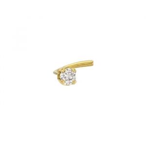Piercing De Nez - Bijou Corps - Or 750/1000 - Diamant 0,03 Ct - Poids 0,77 G - Couleur Dor&eacute; - Neuf