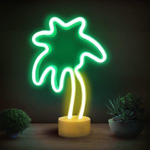 Bnhgc-Noix De Coco Enseigne Lumineuse Au Led - Décoration Murale Veilleuse Usb/Néon À Piles Pour Anniversaire Cadeau Fête Enfants Salon Décoration - Neuf