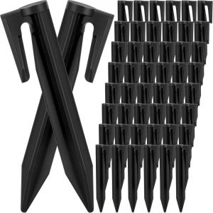 YEMAESRE-Piquet Fil Robot Tondeuse, 200 Pièces Piquet De Terre Pour Câbles Périphériques Tondeuse Robot, Crochets De Terre En Plastique, Compatible Avec Husqvarna, Gardena, Worx, Bosch, Yard Force - Neuf