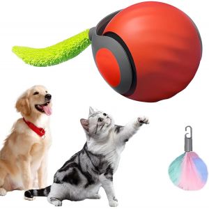 Cmws-Speedy Tail 2.0 Jouet Interactif Pour Chat, Balle Interactive Pour Chat, Balle Roulante À 360° Intelligente Et Automatique Pour Grands Petits Chats Et Chiens (Orange) - Neuf