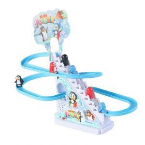 Pingouin &eacute;lectrique grimpant les escaliers, jouets avec lumi&egrave;res, jeu amusant pour les tout-petits 6 Pingouins-D1 - Neuf