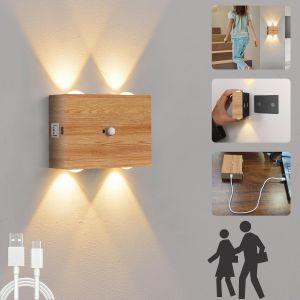 Subzonal-Applique Murale Led Rechargeable Avec Detecteur De Mouvement, Lampes Murales Led Sans Fil Pour Int&eacute;rieur, 3000k Applique Murale Chambre Avec Interrupteur, Lumi&egrave;res Murales Pour Couloir Escal - Neuf