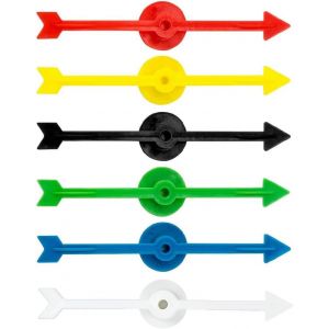 Eryi-24 Pièces Jeu De Spinners En Plastique De Flèche, 10cm Flèche Spinner, Spinners En Plastique De Flèche, Jeu De Société Spinners, Pointeur De Platine, Pour Jeux, Platines (6 Couleurs) - Neuf