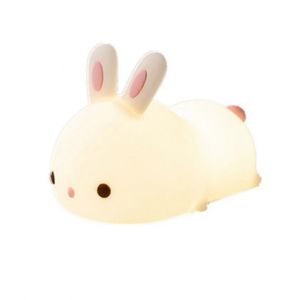 Veilleuse Lapin,Veilleuse B&eacute;b&eacute;,Veilleuse Rechargeable Pour Enfants,Veilleuse Led Baby Touch - Neuf