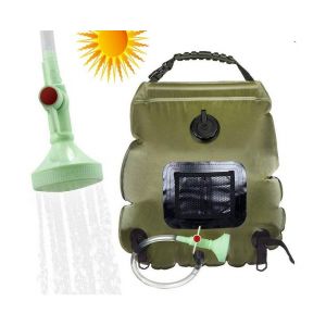Douche solaire portable de camping 20 L - Écologique, eau chaude, pommeau de douche réglable, idéale pour les aventures en plein air - Neuf