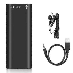 Enregistreur vocal num&eacute;rique Lecteur MP3 Enregistreur audio professionnel &agrave; commande vocale Enregistreur audio WAV 192Kbps 16GB - Neuf