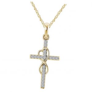 Collier Pendentif Croix En Or Pour Femme, Cha&icirc;ne Clavicule Orn&eacute;e De Strass, Bijou &Eacute;l&eacute;gant Pour Anniversaires Et Mariages - Neuf