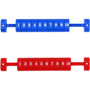 acdsgd-Compteur de Pointage de Football, Indicateur de Score de Baby-Foot, Compteur de Football de Table, Compteurs de Score de Babyfoot, 10 Num&eacute;ros Compteur De Score De Table De Football,2 Pcs (Rouge Bleu) - Neuf