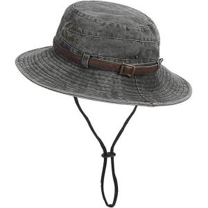 Chapeau De Soleil Hommes Pliable Safari Chapeau Anti Uv En Plein Air Alpinisme Chapeau De Voyage Pêcheur Casquette Bob,M - Neuf