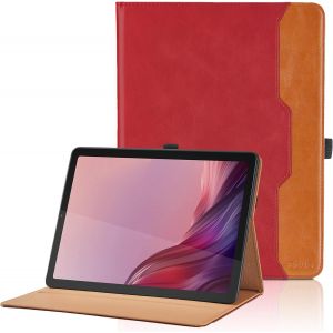 Coque Pour Lenovo Tab M9 Hd 9"" Tb310fu 2023 Pu Cuir Cover Tablette Housse De Protection,Support Multi-Angle Étui Avec Portefeuille Cover Pour Lenovo Tab M9 Hd 9""-Rouge - Neuf