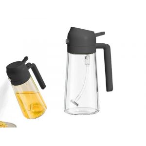 Pulv&eacute;risateur D'huile 2 En 1, Flacon Distributeur, 470 Ml, Pour Cuisine, Noir - Neuf