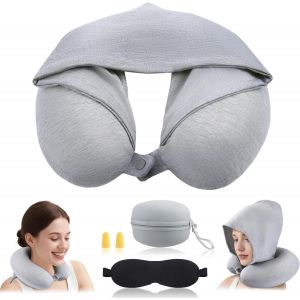 Oreiller De Voyage Ergonomique Pour Le Cou, Confortable Et Léger, Idéal Pour Les Sièges D'avion, Les Voitures, La Maison Et Le Bureau, Avec Housse Zippée. - Neuf