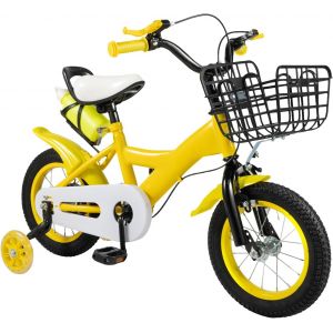 Ksfal-Vélo Pour Enfant De 12 Pouces,Avec Pédales Et Stabilisateurs,Conversion Tricycle En Vélo,Adapté Pour L'entraînement En Plein Air - Neuf