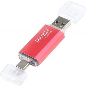 Cl&eacute; USB C 128 Go, OTG Mini Cle USB 128gb Type C Clef USB 128go 2 en 1 Type C Pen Drive Imperm&eacute;able USB C Flash Drive 128 GB pour Oneplus, Smartphones Dot&eacute; USB C, Matebook, Pc, Tablette Etc (Rouge) - Neuf