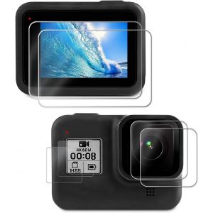 Protecteur d'écran pour GoPro Hero 8 Black, Verre Trempé Ultra-Clair Protecteur d'écran Accessoire de Protection d'objectif pour GoPro Hero 8 Black - Neuf
