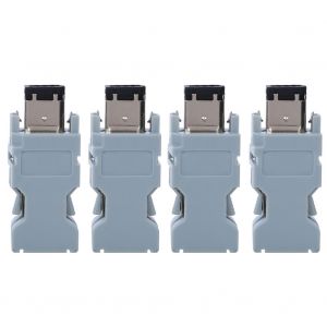 Connecteur servo industriel 4 pieces, alimentation electrique ignifuge et etanche pour ST-6P - Neuf