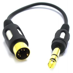KALANKA-Adaptateur audio DIN jack 5 pôles mâle vers 6,3mm TRS stéréo jack - Neuf