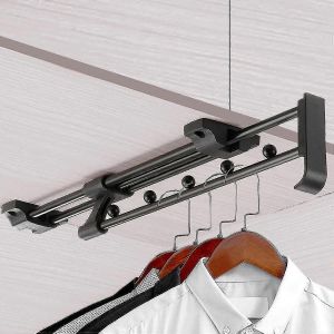 Tige D'armoire Coulissante Rétractable De 300 Mm Et Porte-Pantalon Pour Un Rangement Peu Encombrant De L'armoire - Neuf