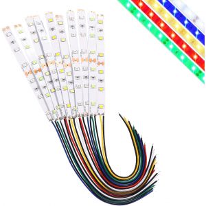 KALANKA-10 Pièces 100mm 12V - 18V Bandes lumineuses Pré-Câblées, 2835 Modélisme LED, LED SMD Auto-Adhésives Flexibles, Blanc/Rouge/Jaune/Bleu/Vert - Neuf