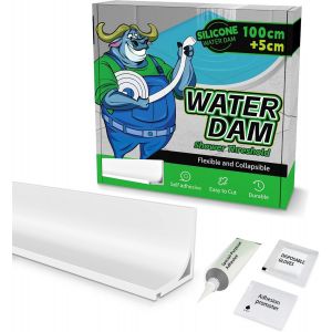 SJZG-Barre De Seuil De Douche Autocollante En Silicone Pour Douche, Toilettes, Salle De Bain, Paroi De Douche - Neuf