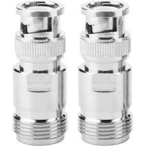 Connecteur RF Type N Femelle vers BNC m&acirc;le,2 connecteurs BNC,Adaptateur Coaxial,convertisseur de Test pour cam&eacute;ra de s&eacute;curit&eacute; CCTV - Neuf