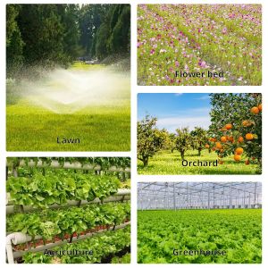 20 Pi&egrave;ces Goutteur Irrigation R&eacute;glable, 360 Degr&eacute;s 8-Trou Micro Asperseur Goutte &agrave; Goutte avec Connecteur Barbel&eacute; & Piquet de Support pour Tube 4/7mm, Goutteur D'irrigation Insertion, Rouge - Neuf